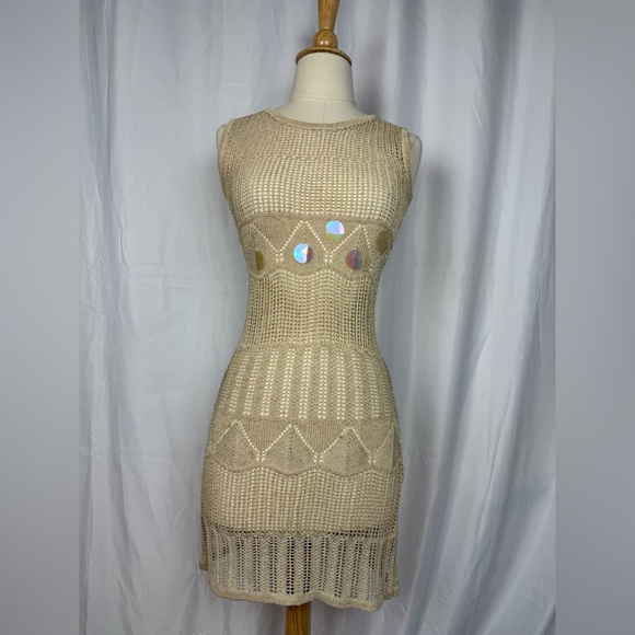 Gold Lurex Mesh Coverup XS